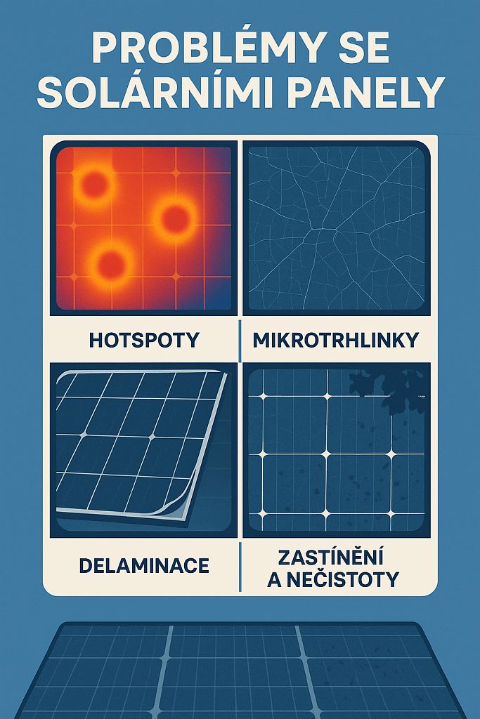 typické problémy se solárními panely
